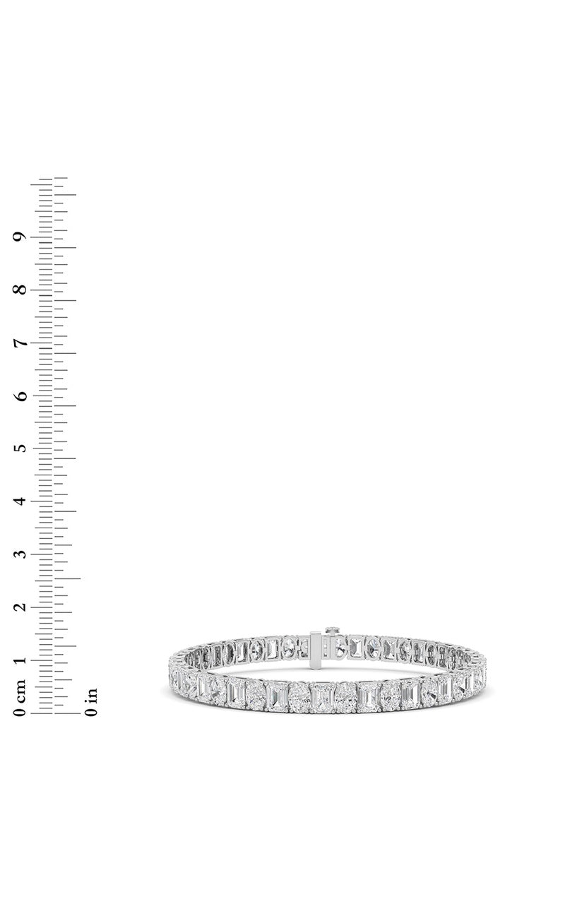 14K White Gold Bracelet KJ01091B.EM-15-21F