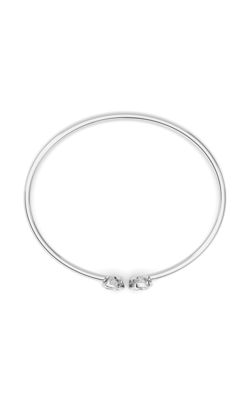 2CTW Oval Shaped Lab Grown Diamond (F/VS) Bracelet in 14K White Gold, 14K White Gold