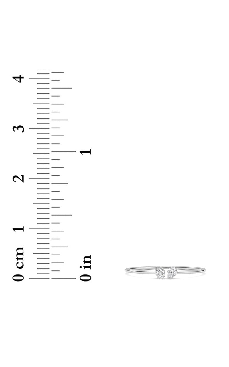 2CTW Oval Shaped Lab Grown Diamond (F/VS) Bracelet in 14K White Gold, 14K White Gold