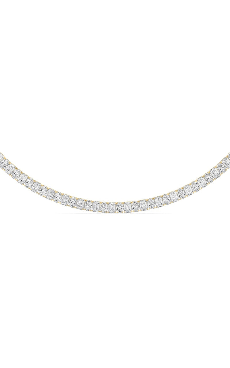 33Cttw Emerald Lab Grown Diamond (F/VS ) Necklacein 14K Gold