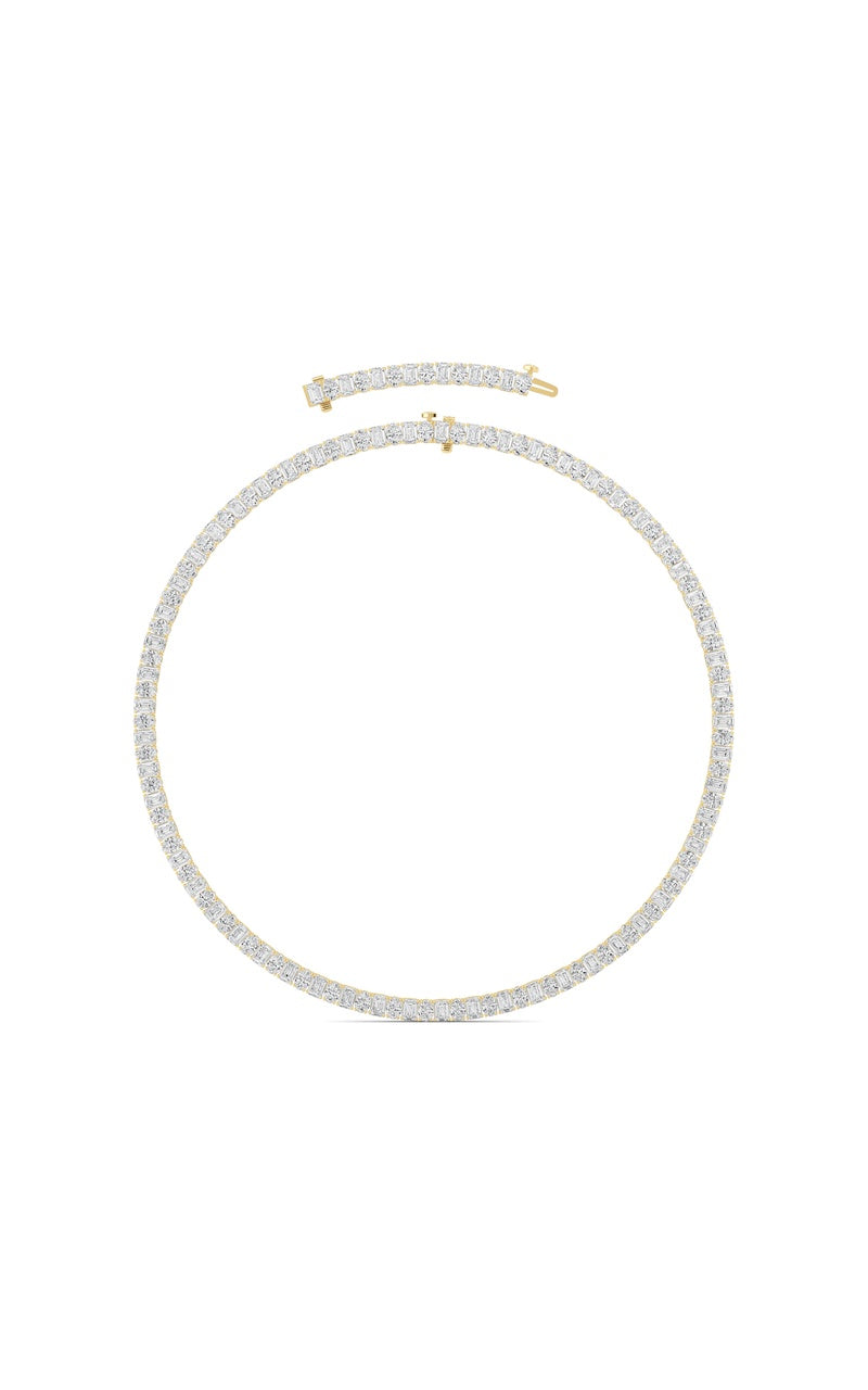 33Cttw Emerald Lab Grown Diamond (F/VS ) Necklacein 14K Gold