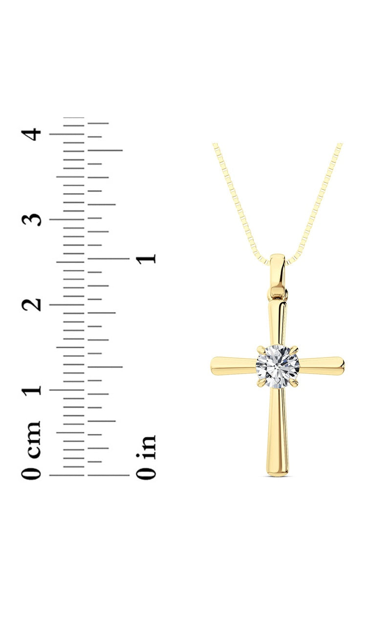 14K Yellow Gold Necklace KJ02500P.RD-0.5-22F