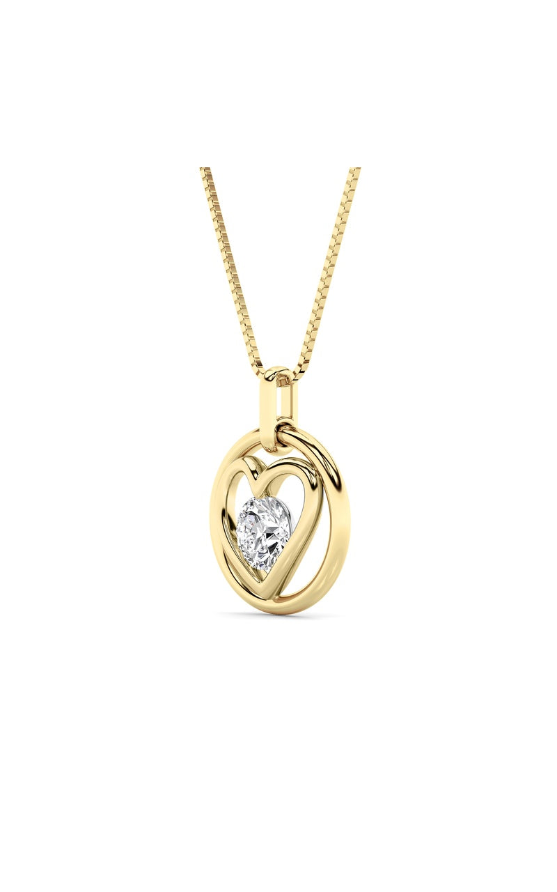 14K Yellow Gold Necklace KJ02576P.RD-0.75-22F