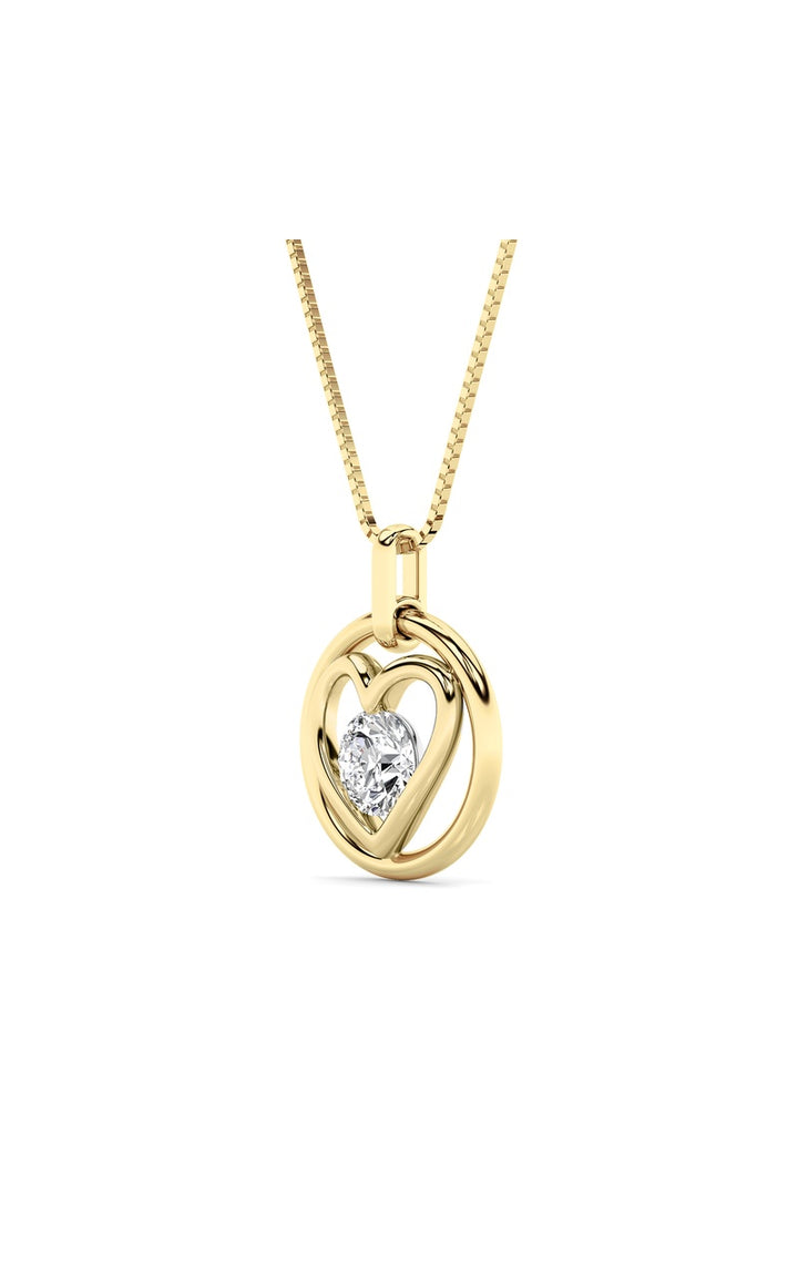 14K Yellow Gold Necklace KJ02576P.RD-0.75-22F