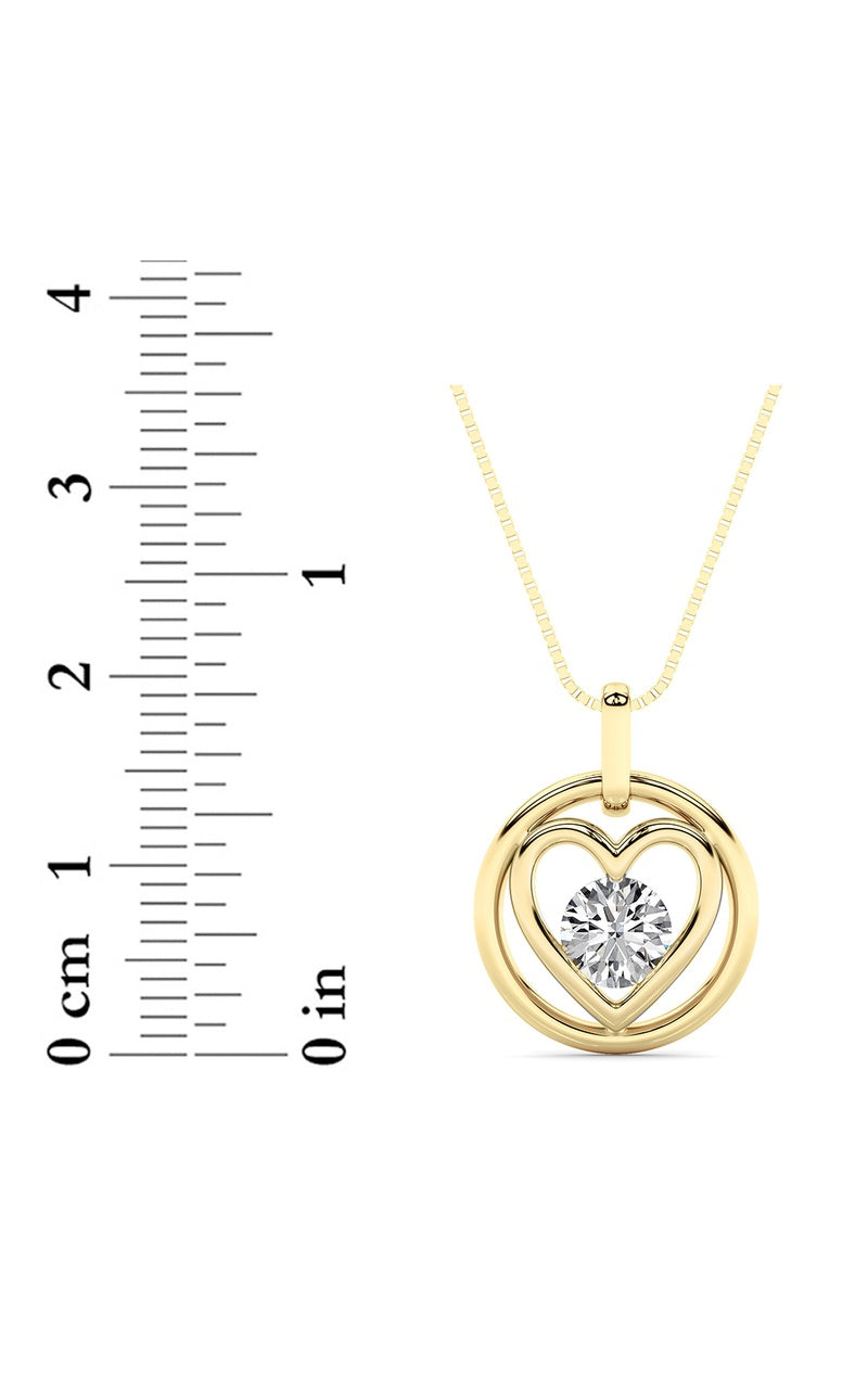 14K Yellow Gold Necklace KJ02576P.RD-0.75-22F