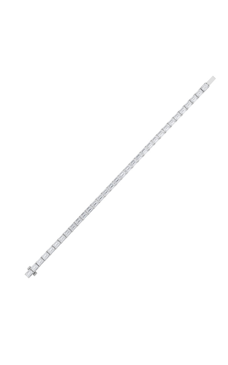 18CTW Radiant Shaped Lab Grown Diamond (F/VS) Bracelet in 14K White Gold