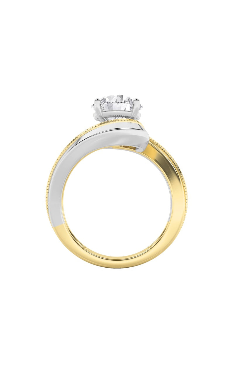 2Cttw Round Shaped Lab Grown Diamond (F/VS) Solitaire Engagement Ring in 14K Gold