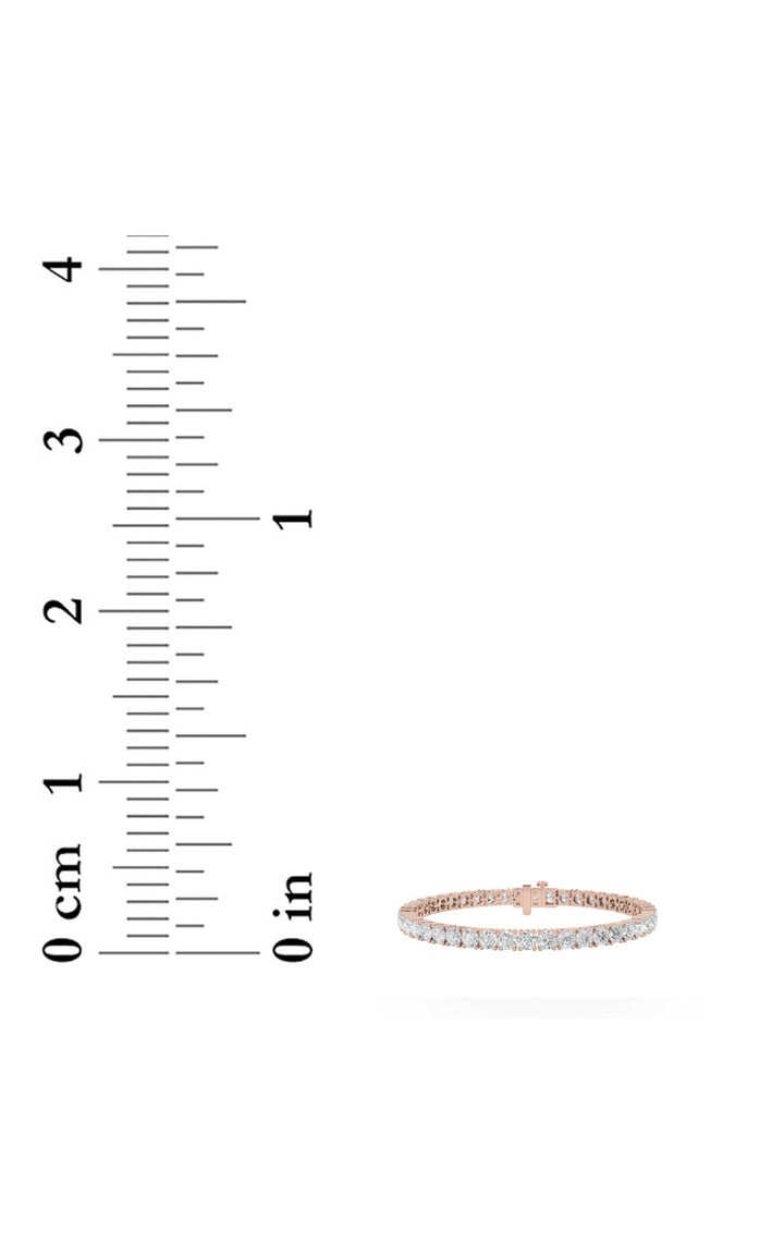 11Cttw Round Shaped Lab Grown Diamond (F/VS) Classic Tennis Bracelet in 14K Gold