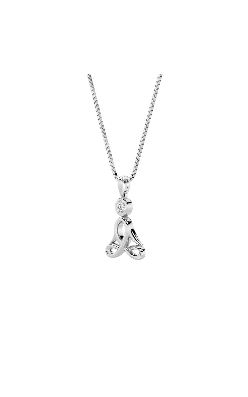 0.2CTW Round Shaped Lab Grown Diamond (F/VS) Necklace in 14K White Gold