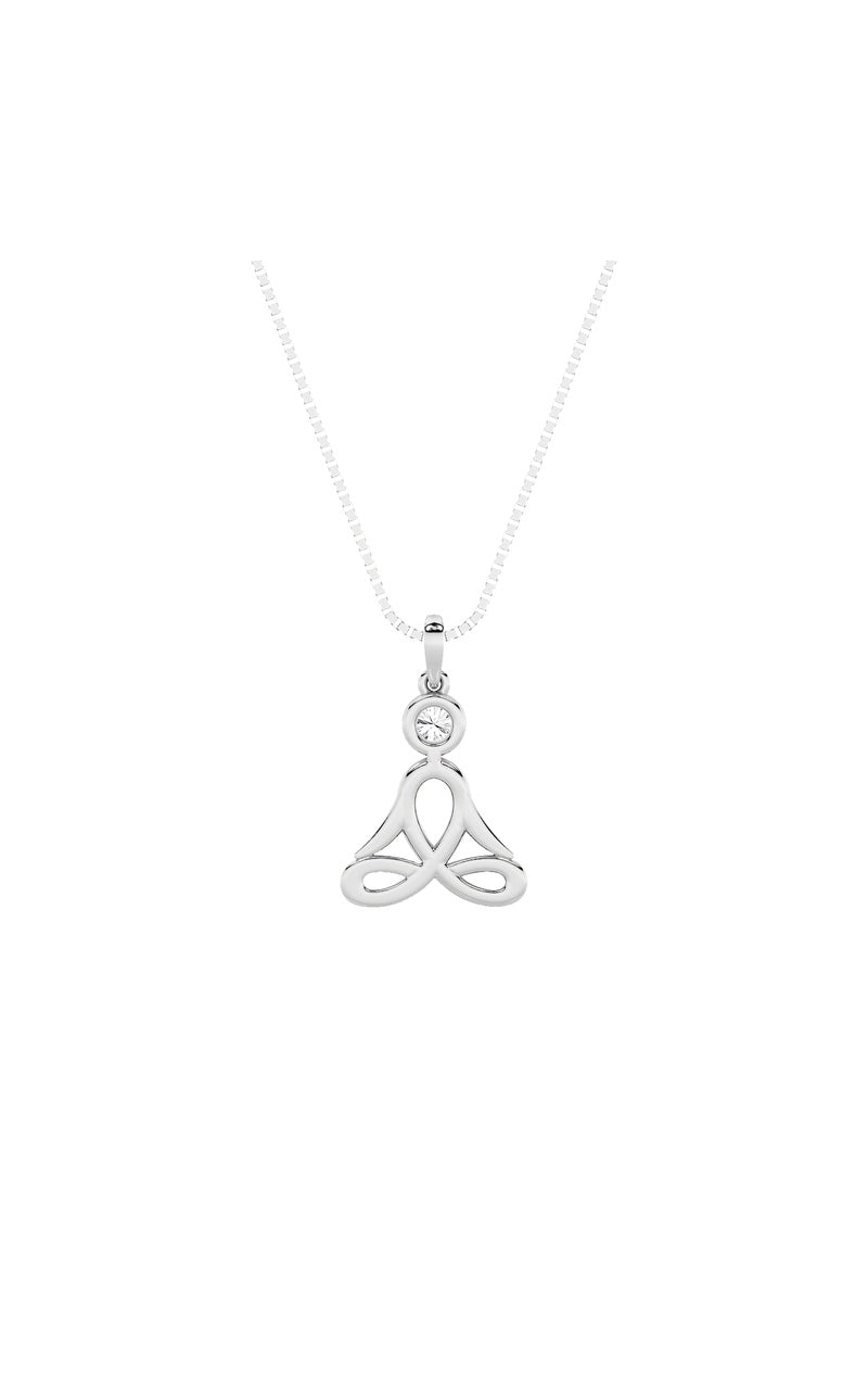 0.2CTW Round Shaped Lab Grown Diamond (F/VS) Necklace in 14K White Gold