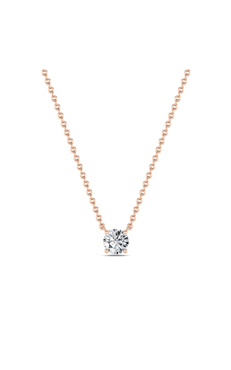 1.5CTW Round Shaped Lab Grown Diamond (F/VS)  Necklace in 14K Gold