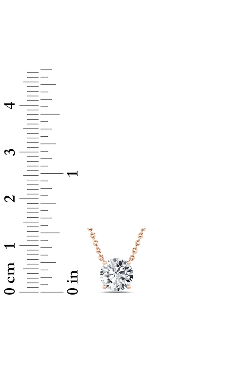 1.5CTW Round Shaped Lab Grown Diamond (F/VS)  Necklace in 14K Gold