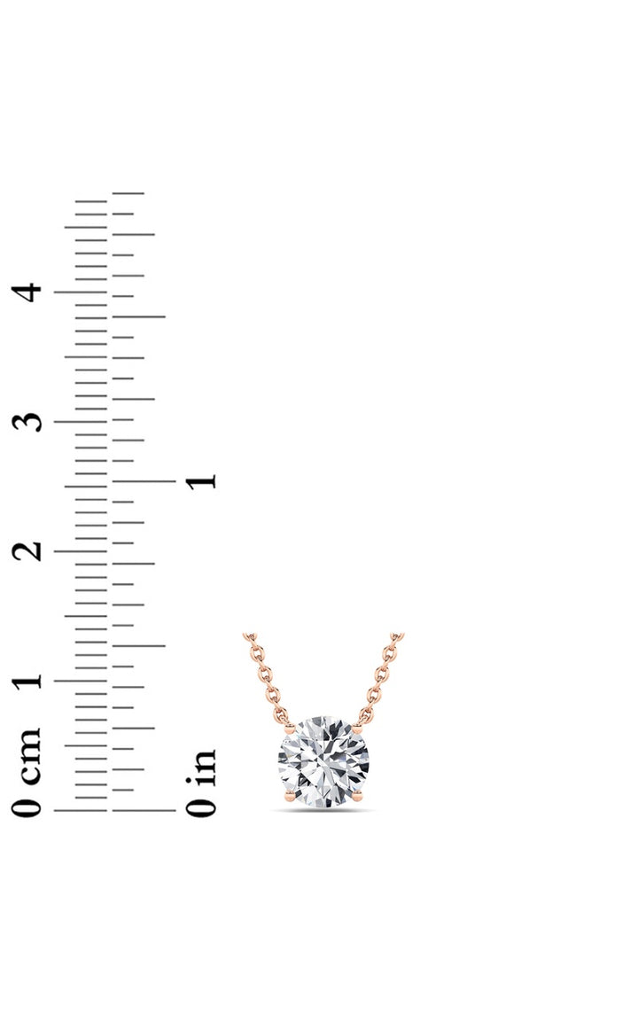 1.5CTW Round Shaped Lab Grown Diamond (F/VS)  Necklace in 14K Gold