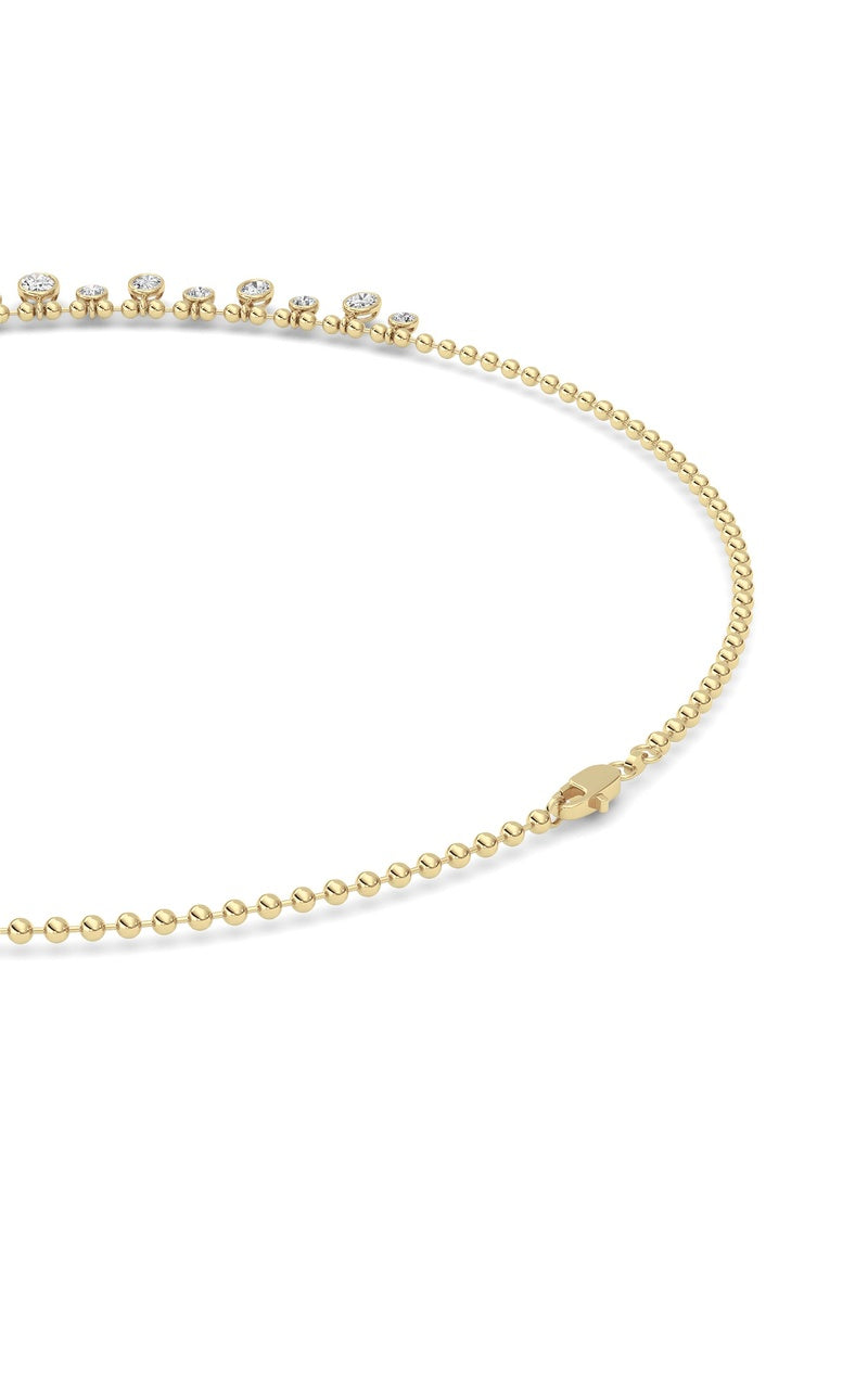 10CTW MX Shaped Lab Grown Diamond (F/VS) Necklace in 14K Yellow Gold