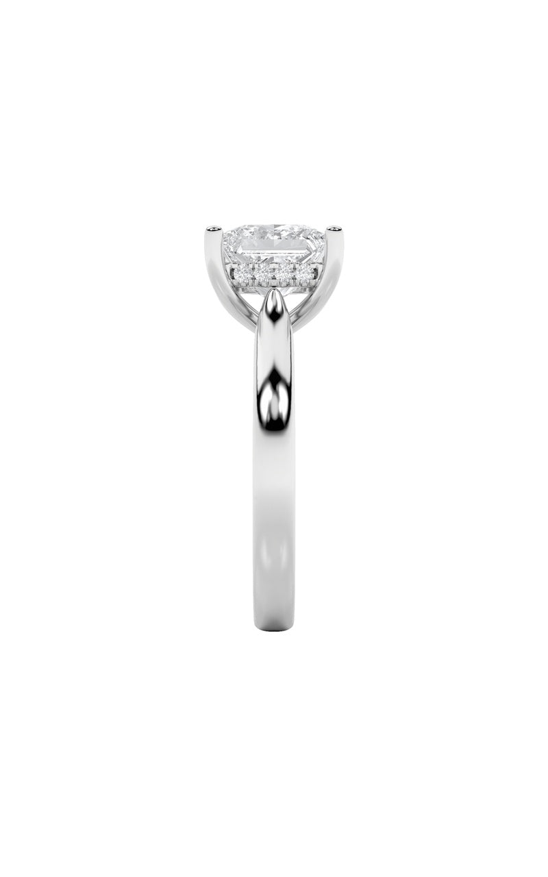 2CTW Princess Shaped Lab Grown Diamond (F/VS) Ring in 14K White Gold