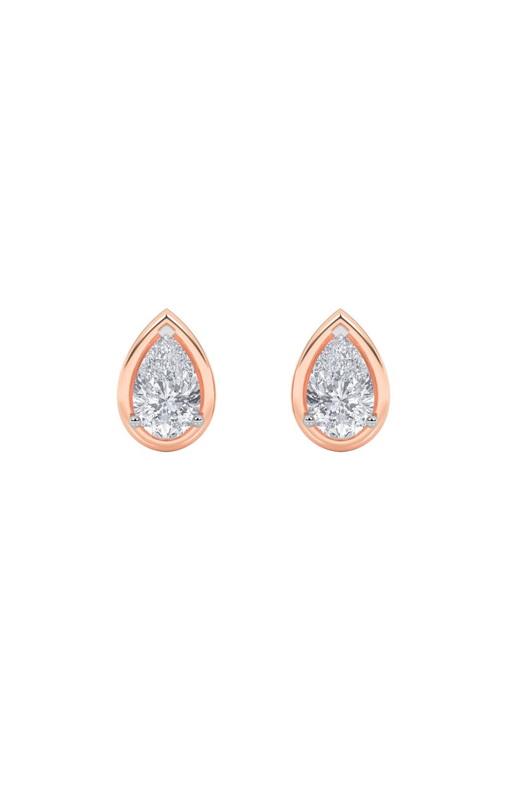 2Cttw Pear Shaped Lab Grown Diamond (F/VS) Stud Earrings in 14K Gold