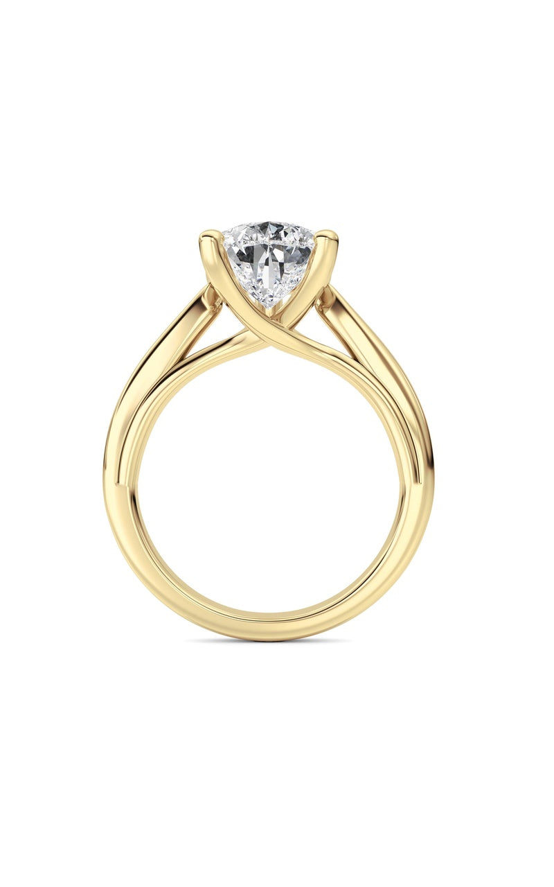 3CTW Pear Shaped Lab Grown Diamond (F/VS) Ring in 14K White Gold