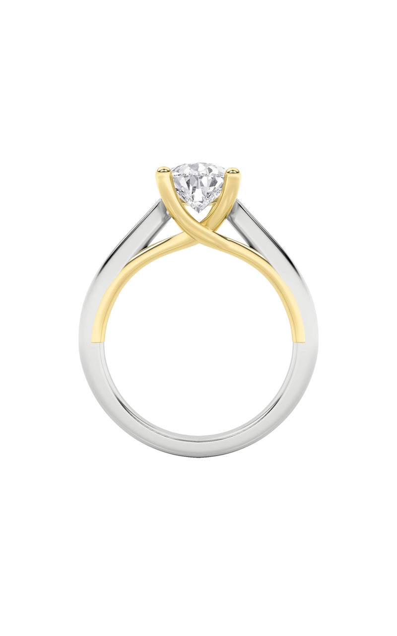 3CTW Pear Shaped Lab Grown Diamond (F/VS) Ring in 14K White Gold