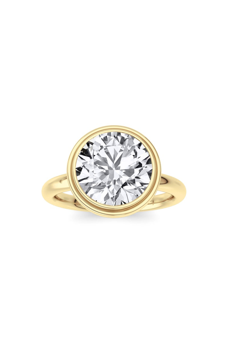 3CTW Round Shaped Lab Grown Diamond (F/VS) Ring in 14K White Gold