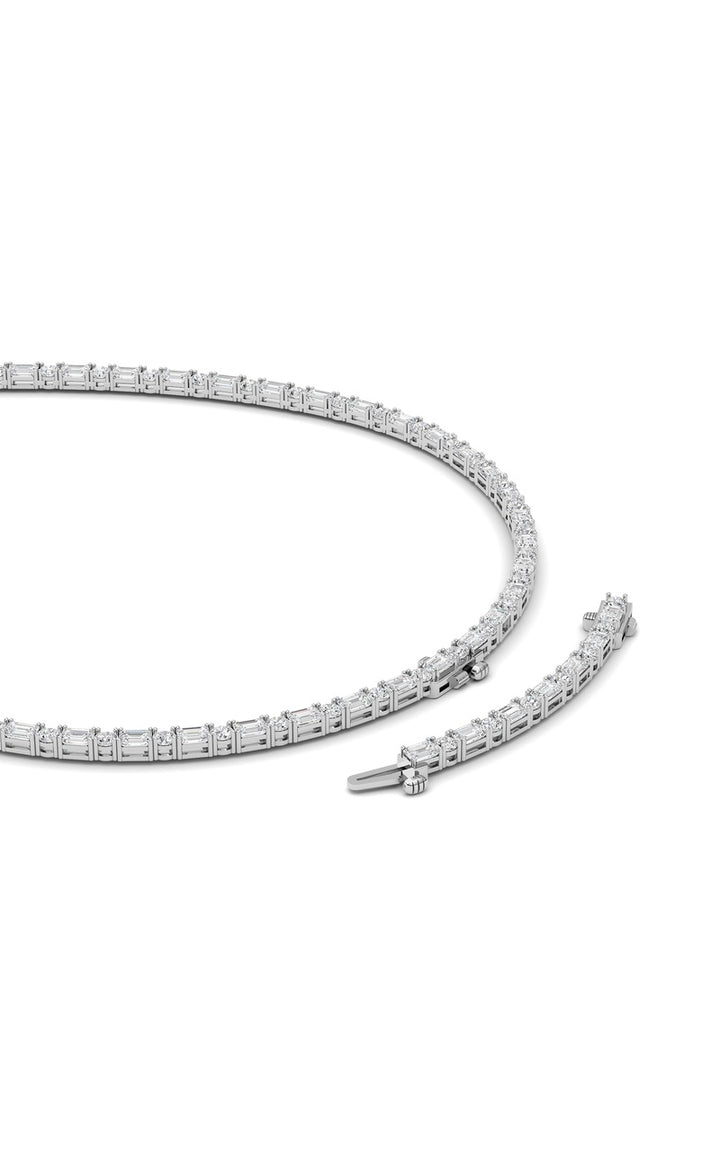 28Cttw Mix Shaped Lab Grown Diamond Necklace in 14K Gold (F/VS)