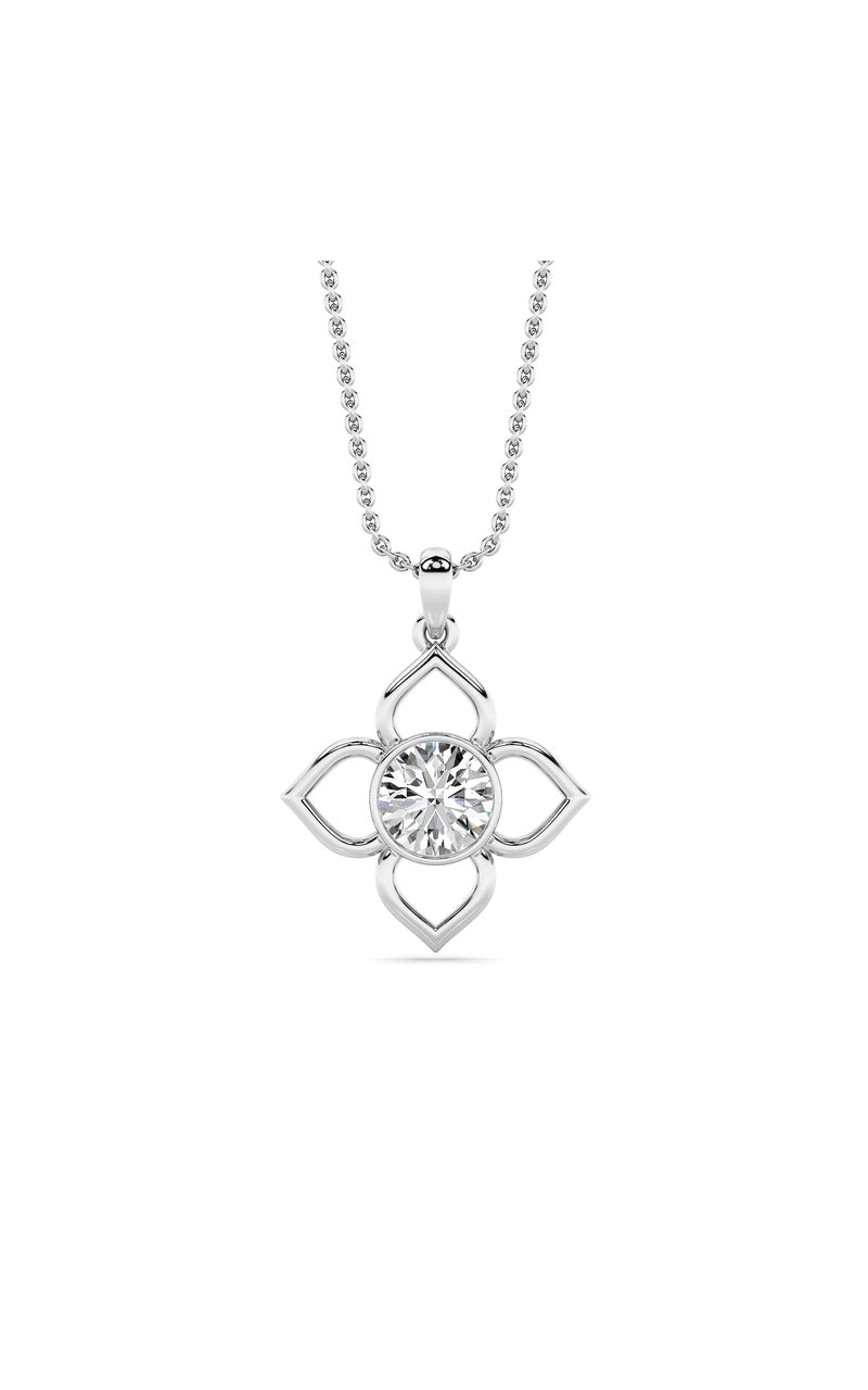 14K White Gold Necklace KJ02468P.RD-1-21F