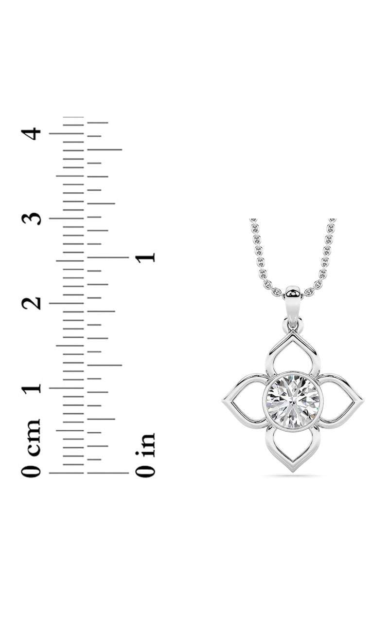 14K White Gold Necklace KJ02468P.RD-1-21F