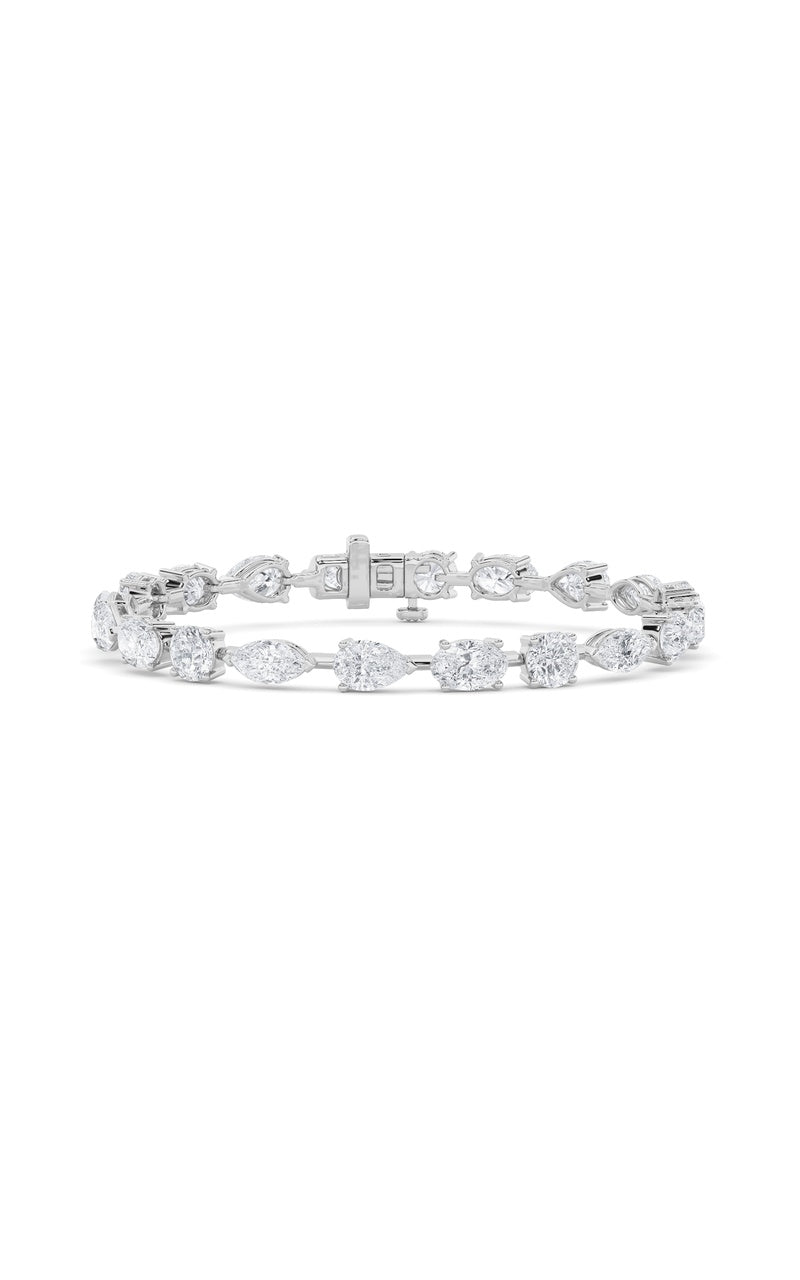 7Cttw Mix Shaped Lab Grown Diamond (F/VS) Bracelet in 14K Gold
