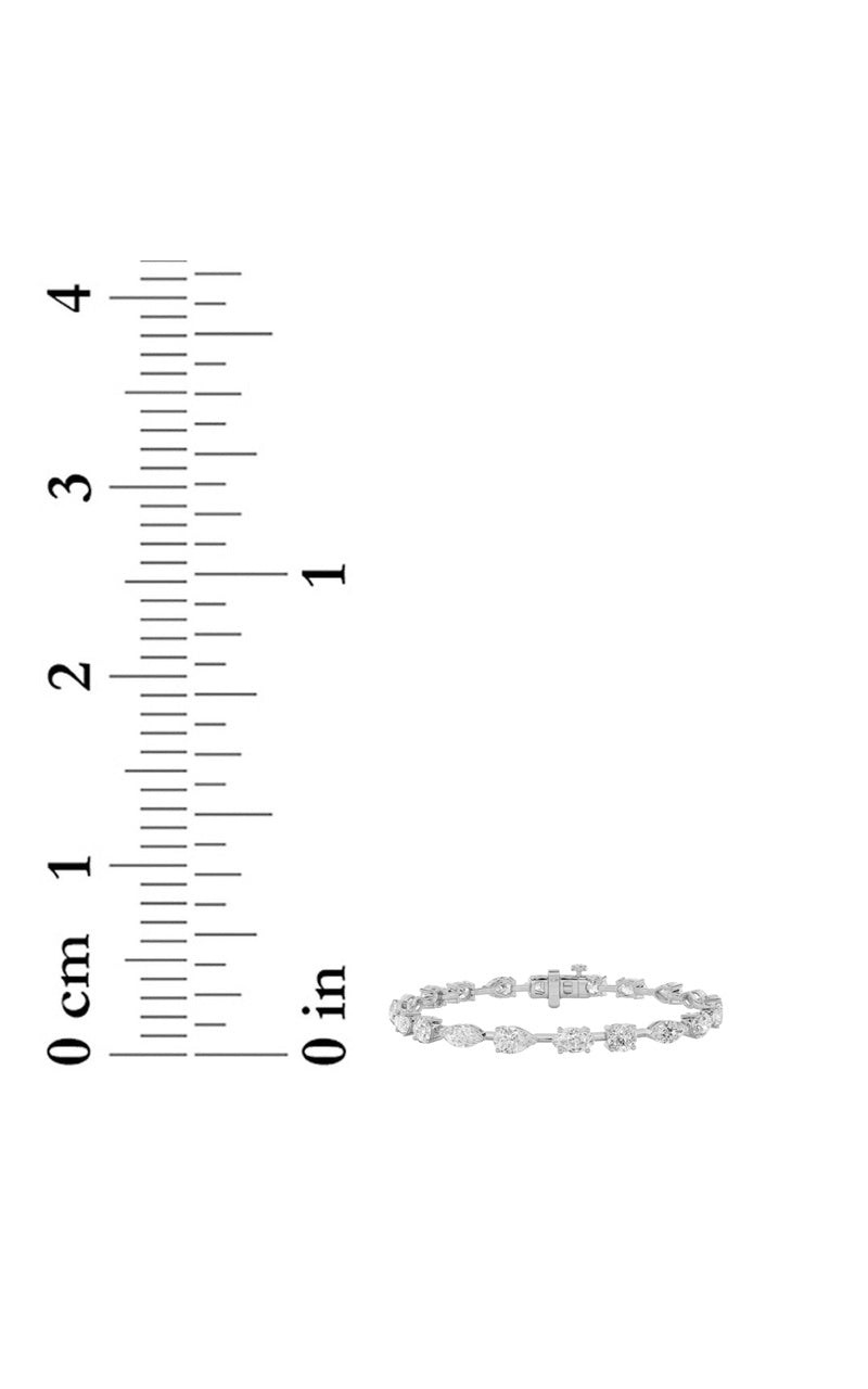 7Cttw Mix Shaped Lab Grown Diamond (F/VS) Bracelet in 14K Gold
