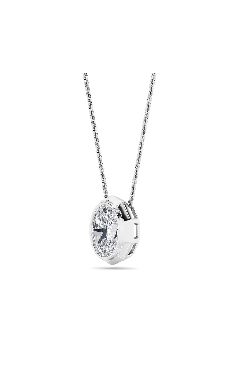 14K White Gold Necklace KJ03047P.OV-2-21F