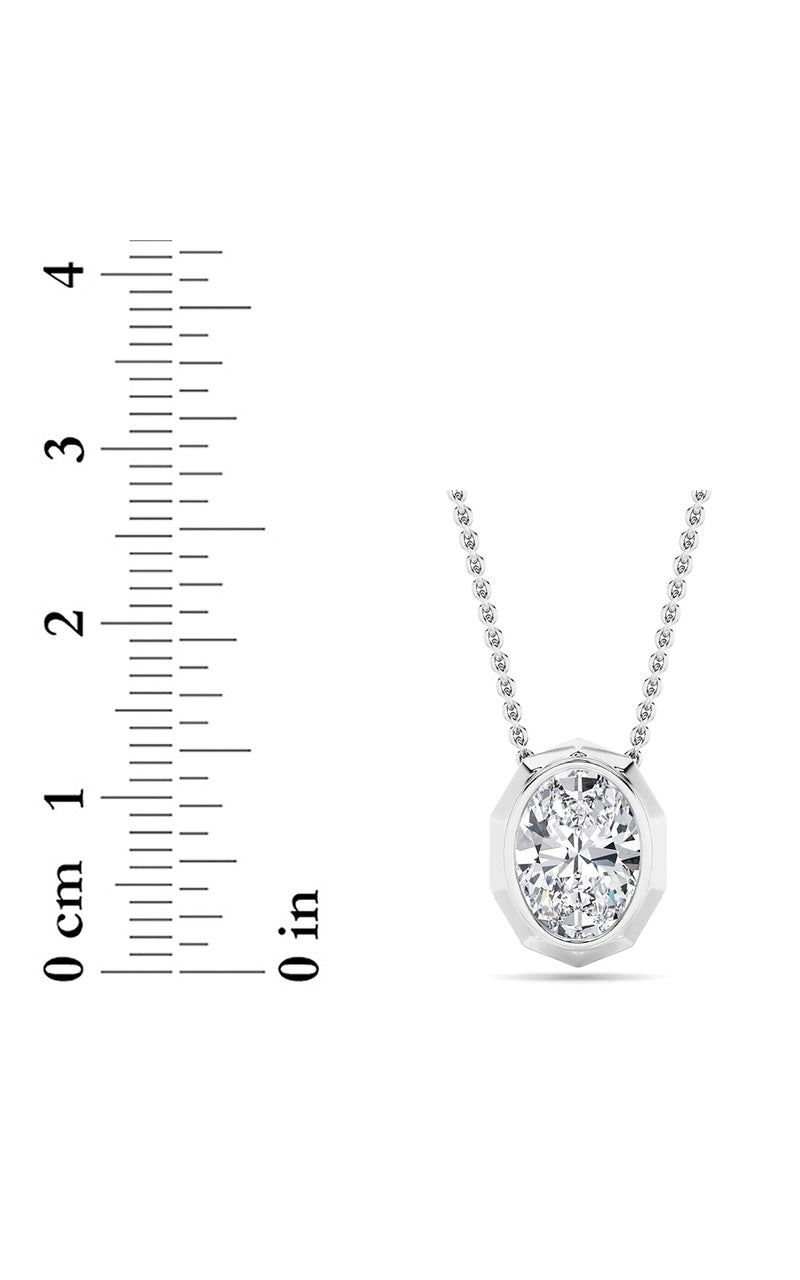 14K White Gold Necklace KJ03047P.OV-2-21F