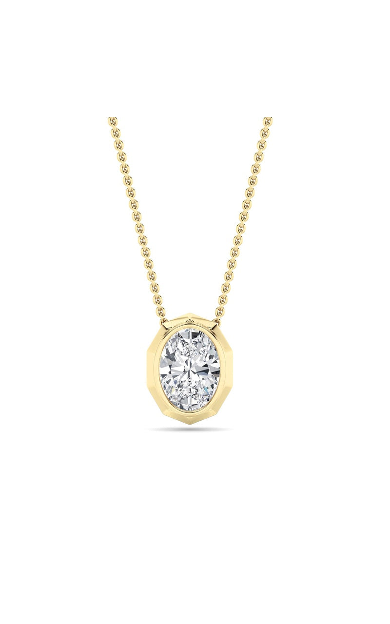 14K White Gold Necklace KJ03047P.OV-2-21F