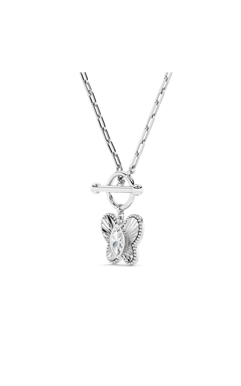 14K White Gold Necklace KJ03159N.MQ-1-21F
