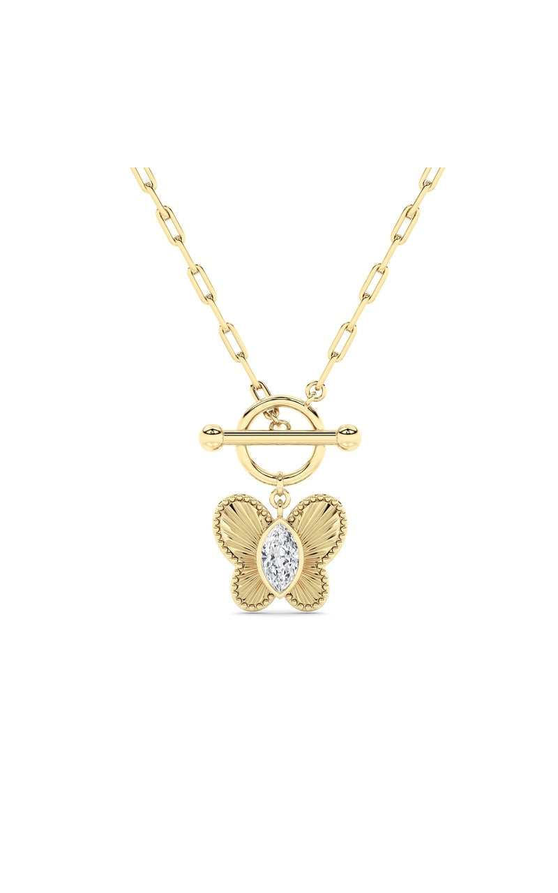 14K White Gold Necklace KJ03159N.MQ-1-21F
