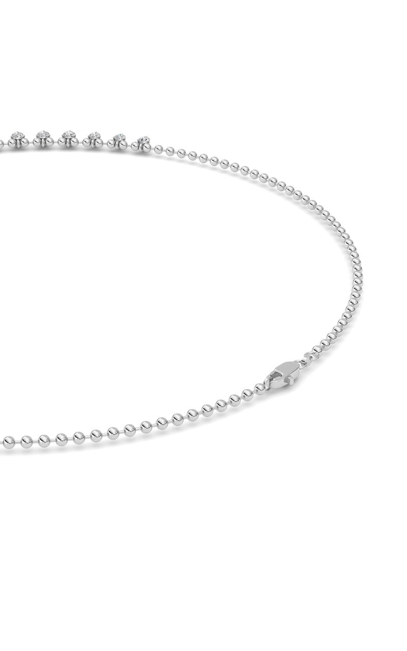 14K White Gold Necklace KJ03213N.RD-7-21F