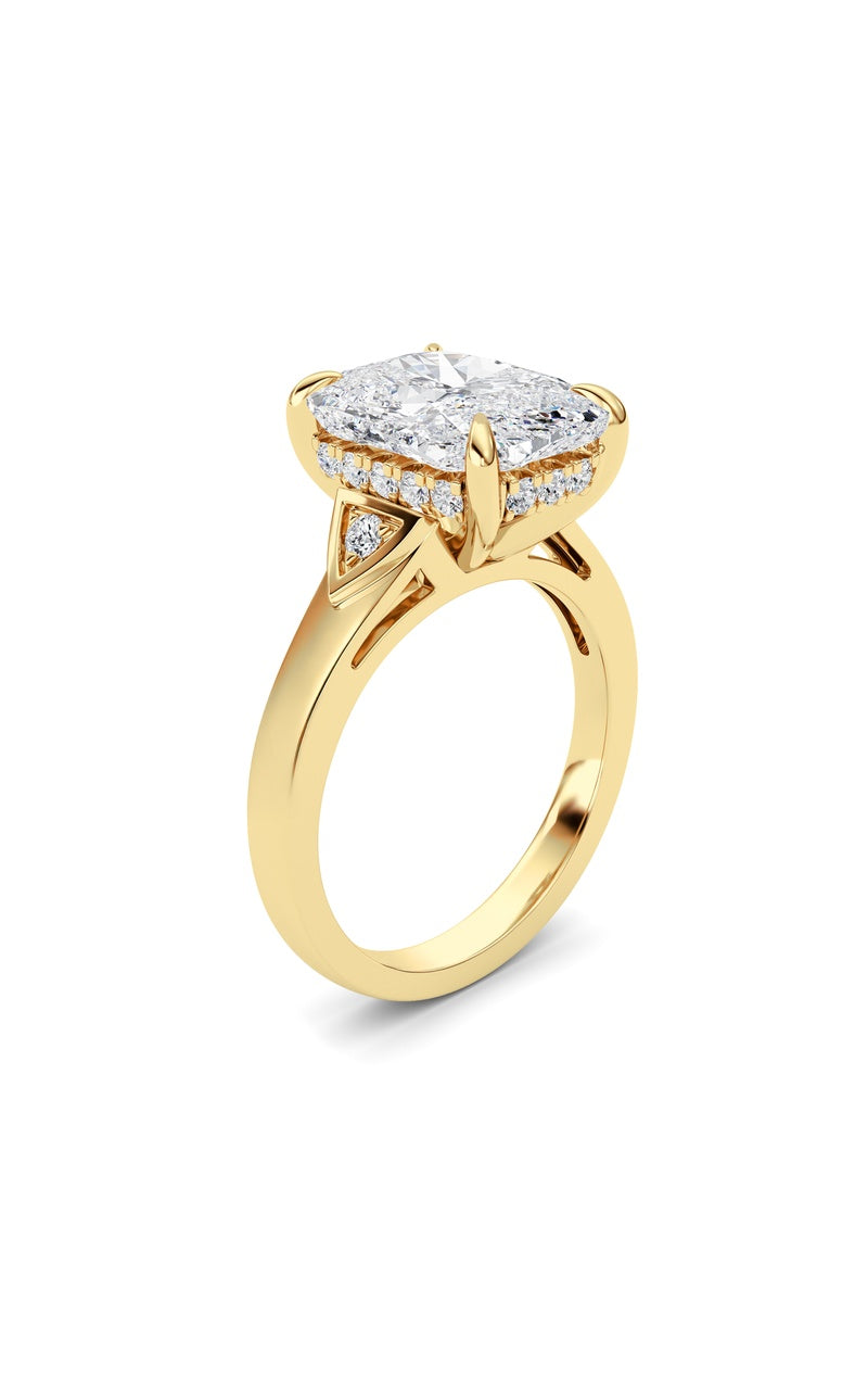 14K White Gold Ring KJ02018R.CE-4.25-21F, 14K Yellow Gold