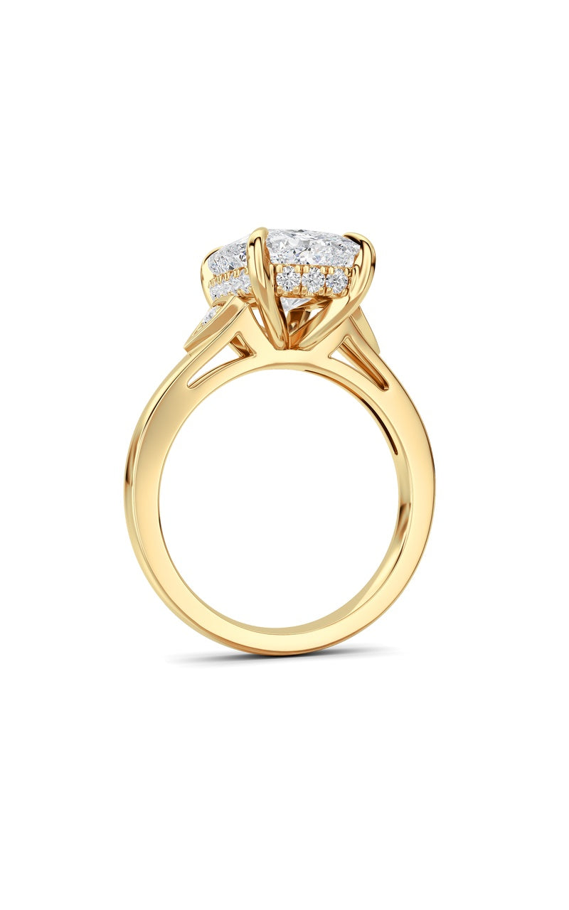 14K White Gold Ring KJ02018R.CE-4.25-21F, 14K Yellow Gold