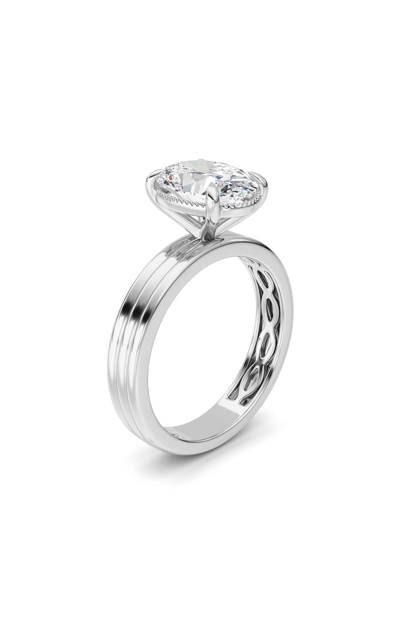 14K White Gold Ring KJ02492R.OV-2-21F, 14K White Gold