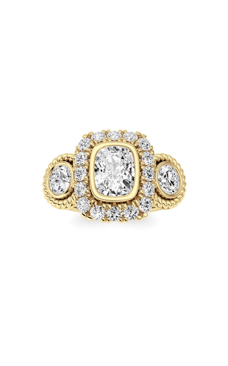 14K White Gold Ring KJ02705R.CE-2-21F, 14K Yellow Gold