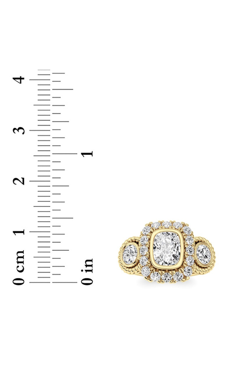 14K White Gold Ring KJ02705R.CE-2-21F, 14K Yellow Gold