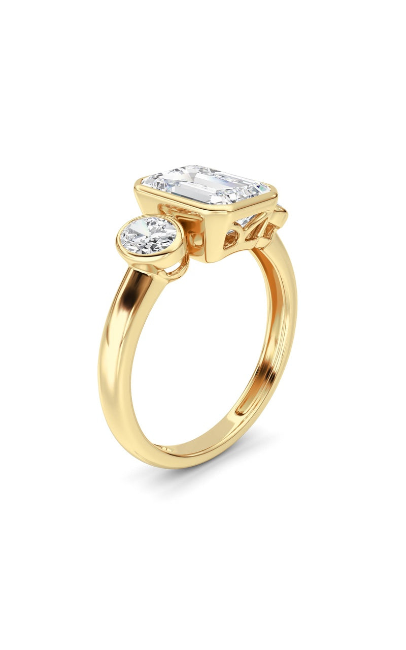 14K White Gold Ring KJ02748R.EM-3-21F, 14K Yellow Gold