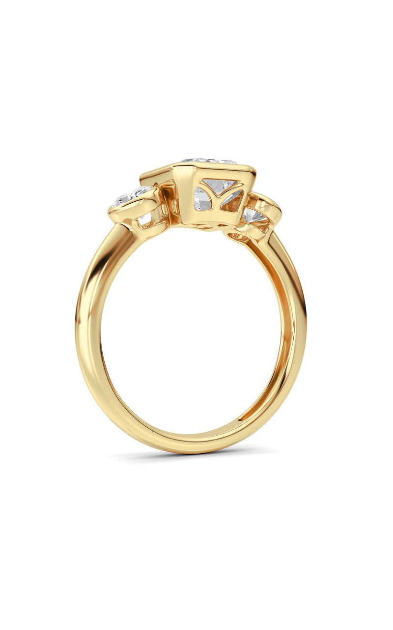 14K White Gold Ring KJ02748R.EM-3-21F, 14K Yellow Gold