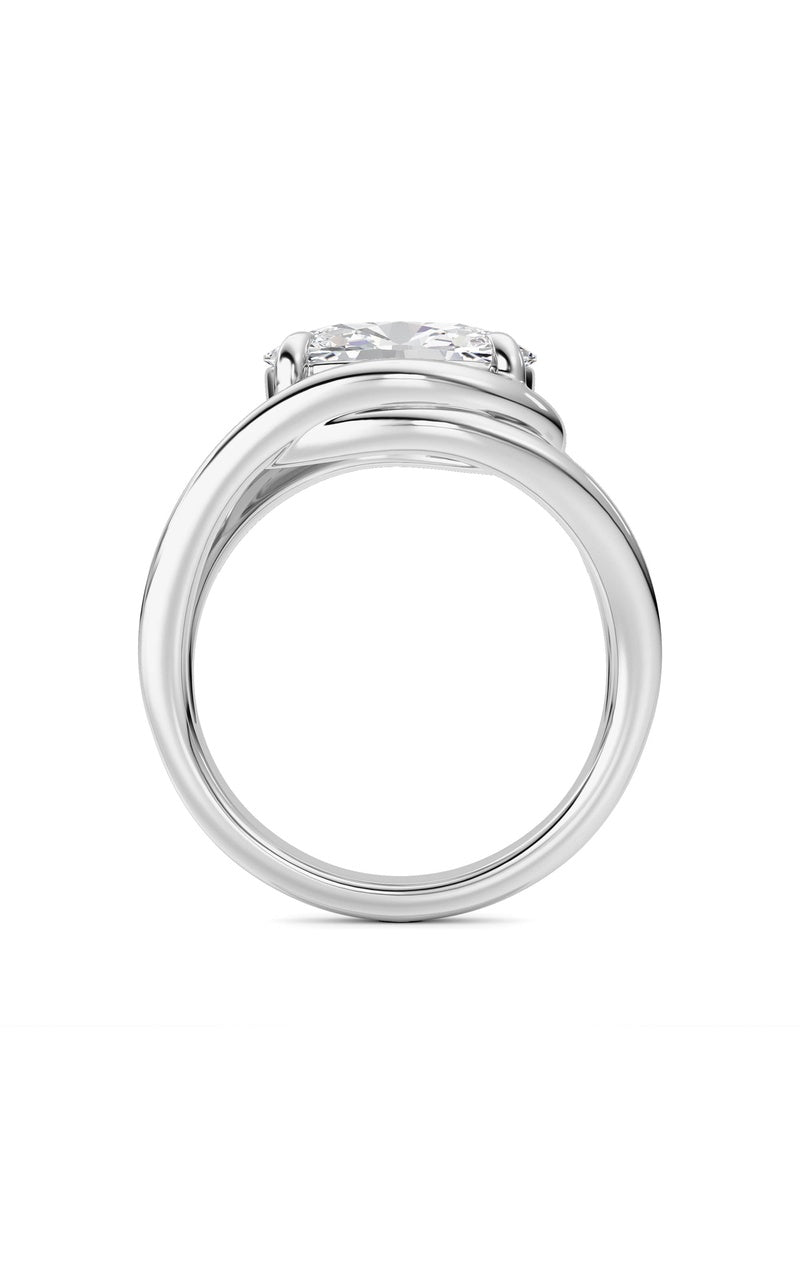 14K White Gold Ring KJ03285R.OV-3-21F, 14K White Gold