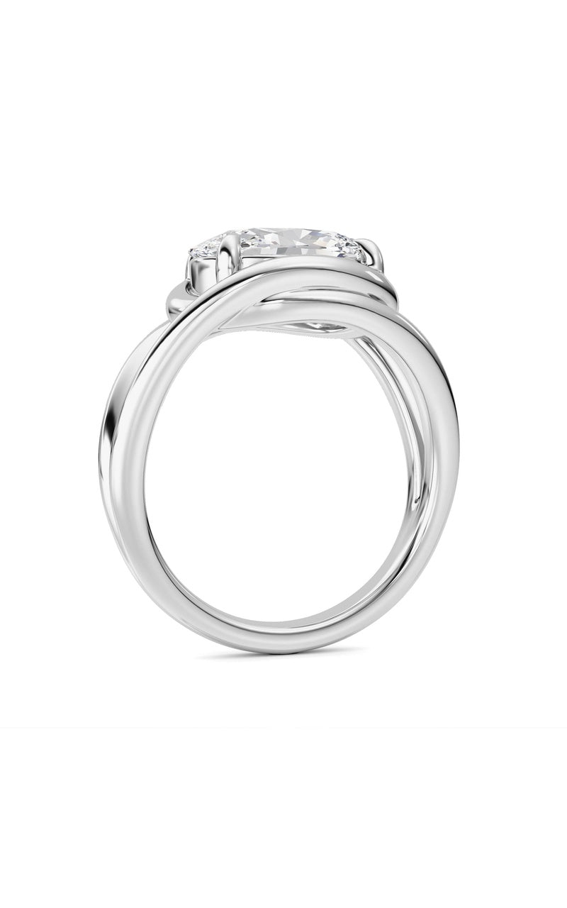 14K White Gold Ring KJ03285R.OV-3-21F, 14K White Gold