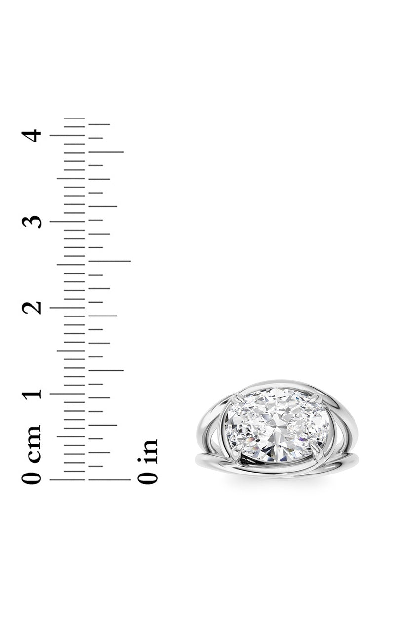 14K White Gold Ring KJ03285R.OV-3-21F, 14K White Gold