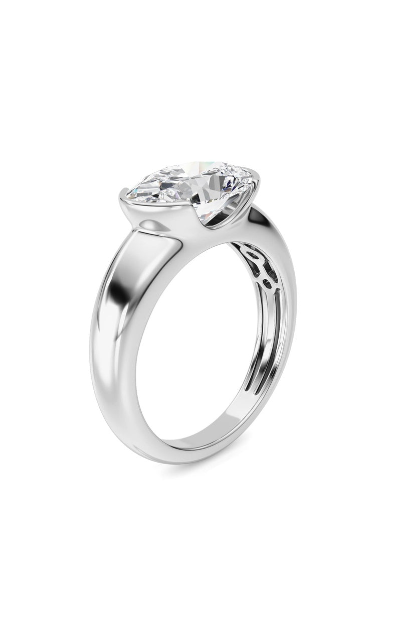 14K White Gold Ring KJ03288R.OV-3-21F, 14K White Gold