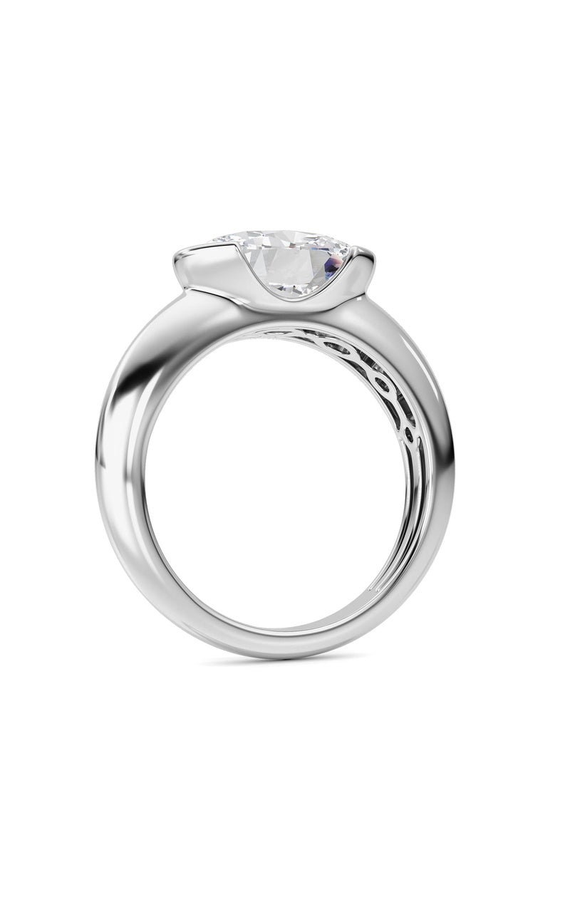 14K White Gold Ring KJ03288R.OV-3-21F, 14K White Gold