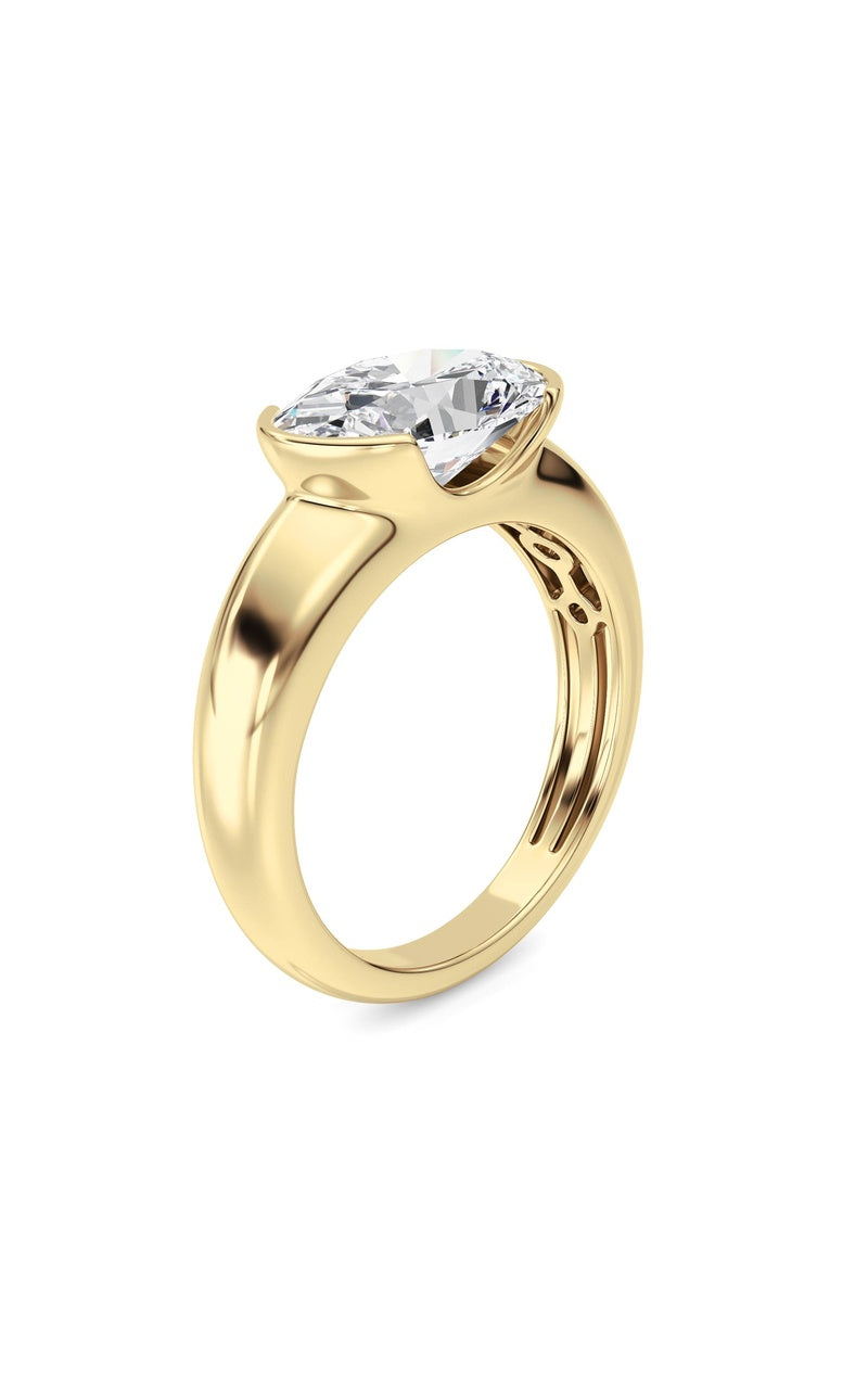 14K White Gold Ring KJ03288R.OV-3-21F, 14K Yellow Gold