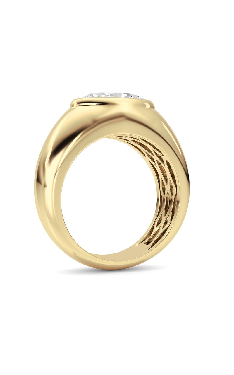 14K White Gold Ring KJ03293R.OV-3-21F, 14K Yellow Gold