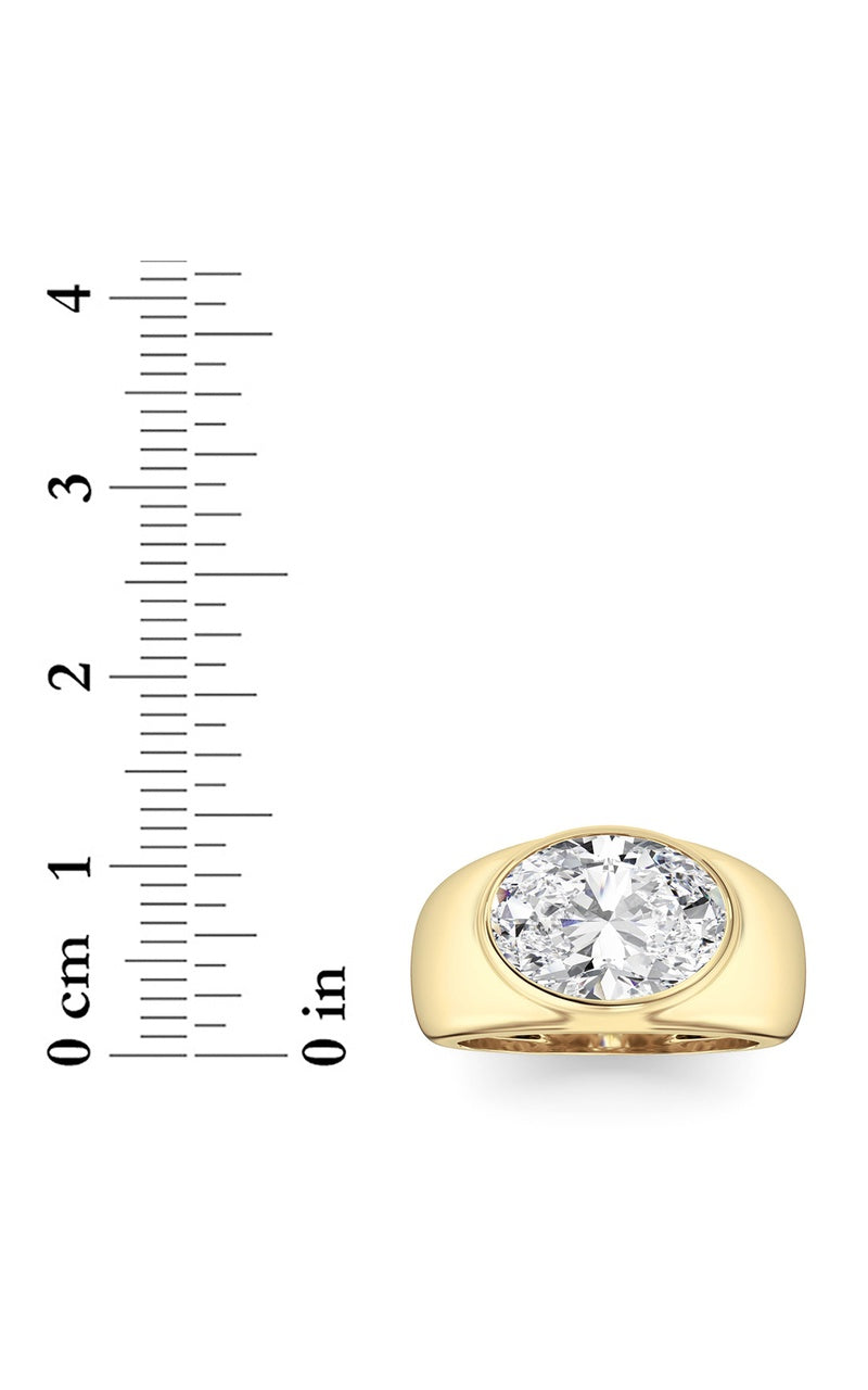 14K White Gold Ring KJ03293R.OV-3-21F, 14K Yellow Gold