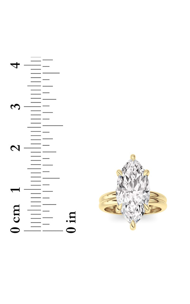14K White Gold Ring KJ03302R.MQ-4-21F, 14K Yellow Gold